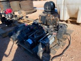 Lot with (7) Winches and Air Compressor