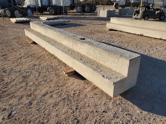 (1) 16ft Long L-shaped concrete slab