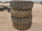 (4) Telehandler Wheels w/Tires Foam Filled