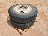 (2) Truck Wheels & Tires 11 R24.5