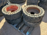 (4) Skid Steer Tires/Wheels