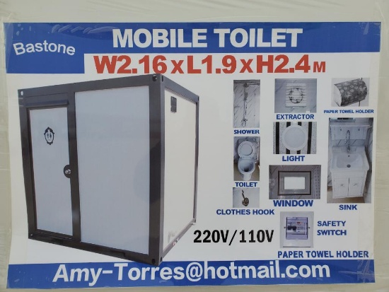 Unused Bastone Portable Toilet with Shower