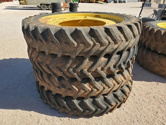 (2) John Deere Wheels w/Tires (2) John Deere Duals w/Tires 320/90R50