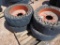 (4) Skid Steer Tires/Wheels 31X6X10