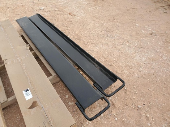 (1) Set Unused Mower King 6Ft Heavy Duty Fork Extensions