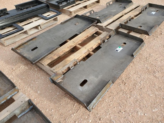 (2) Unused Skid Steer Weldable Quick Plates