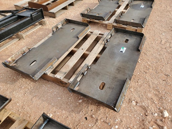 (2) Unused Skid Steer Weldable Quick Plates