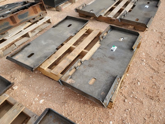(2) Unused Skid Steer Weldable Quick Plates