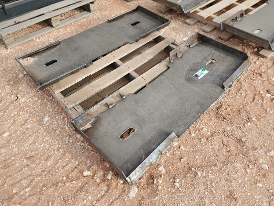 (2) Unused Skid Steer Weldable Quick Plates