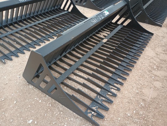 Unused Greatbear 72" Rock Bucket Skid Steer Attachment