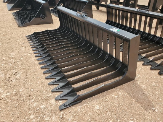 Unused KC 76" Skeleton Bucket Skid Steer Attachment