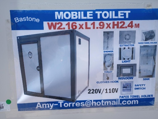 Unused Bastone Portable Toilet w/ Shower