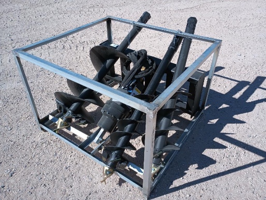 Unused Greatbear Skid Steer Auger Attachment