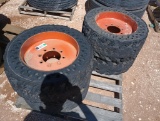 (4) Skid Steer Tires/ Wheels 31x6x10