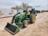 John Deere 4105 4wd Tractor with Front End Loader