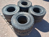 (8) Solid Rubber Forklift Tires