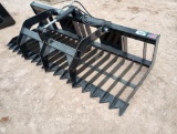 Unused Single Hydraulic Cylinder Rock & Brush Grapple Bucket