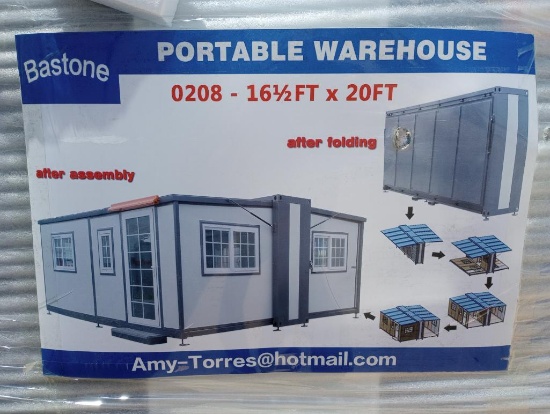 Unused Bastone Portable Warehouse 16 1/2FT x 20FT