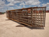(10) 24Ft Freestanding Cattle Panels One with 8Ft Gate