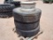 (4) Truck Wheels w/ (3) Tires Size: 315/80R22.5