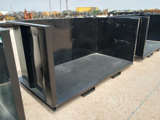 Unused 4CY Debris Box w/ Fork Pockets