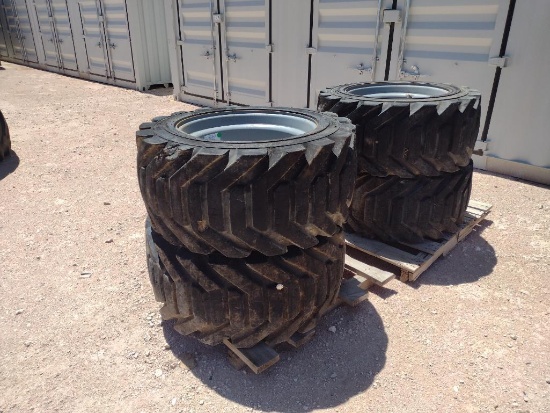 (4) Genie S-85 Manlift Wheels w/Tires 18-625 NHS