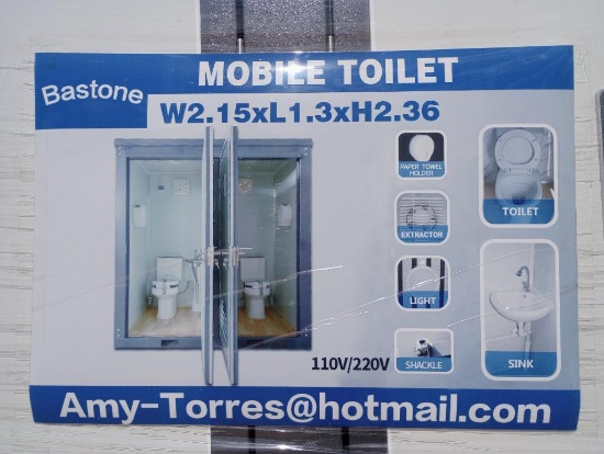 Unused Bastone Portable Toilet w/ Double Closestools