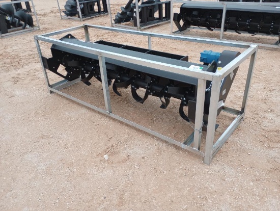 Unused Greatbear 72" Rotary Tiller (Skid Steer Attachment)