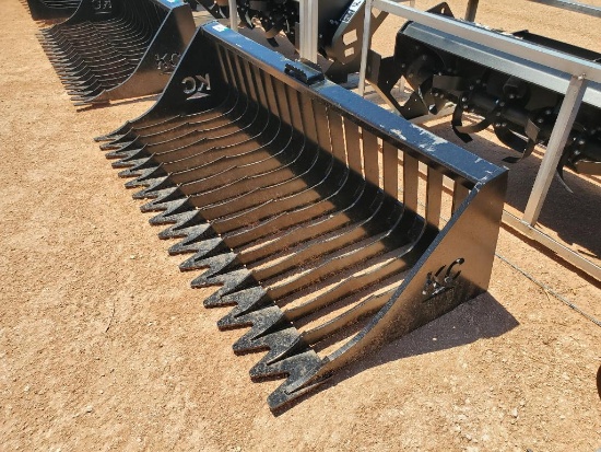 Unused KC 76" Skeleton High Sided Bucket (Skid Steer Attachment)
