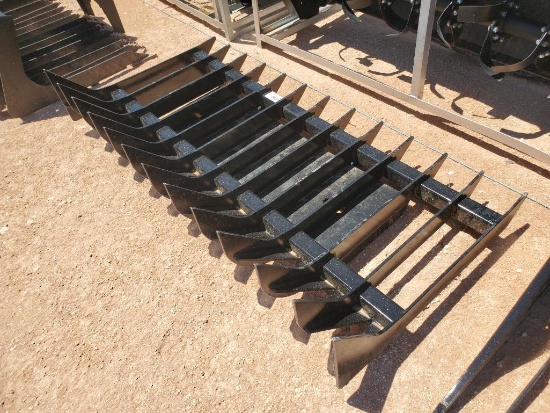 Unused 70" Root Rake (Skid Steer Attachment)