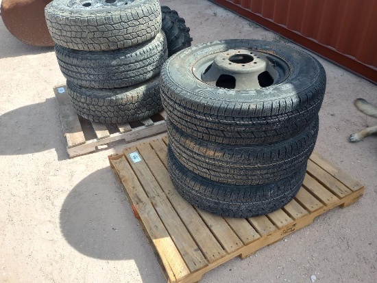 (3) Dually Wheels w/New Tires 235/80R17