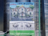 Unused Greatbear 20ft Gate with artwork ''DEER '' in the Middle Gate Frame