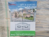 Unused Greatbear 14ft Iron Gate with artwork ''DEER '' in the Middle Gate Frame