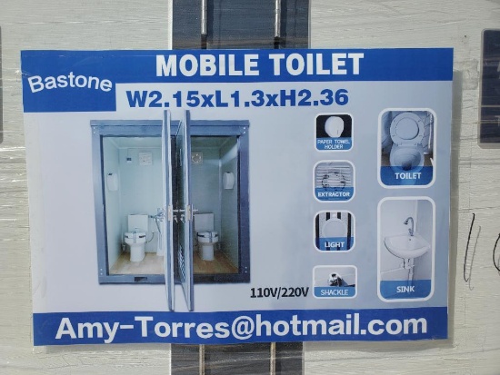 Unused Bastone Portable Toilet w/ Double Closestools
