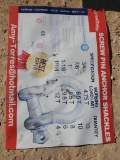 Unused Screw Pin Anchor Shackles