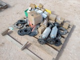 Pallet of Misc Flanges, Unused Water Faucets