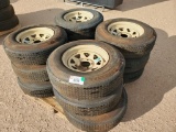 (12) Wheels w/ Foam Filled Tires 215/75 D 14