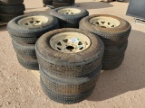 (12) Wheels w/ Foam Filled Tires 215/75 D 14