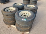 (12) Wheels w/ Foam Filled Tires 215/75 D 14