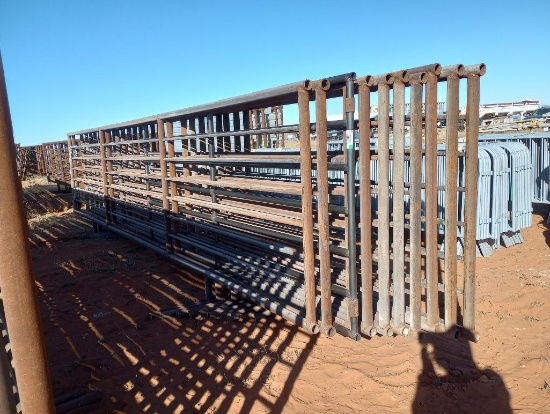 (10) Free Standing 24Ft Fence Panels (1) w/ 12Ft Gate