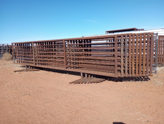 (10) Free Standing 24Ft Fence Panels (1) w/ 10Ft Gate