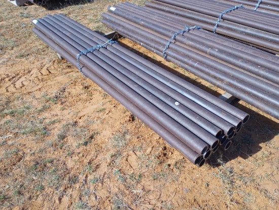 (25) 2 3/8" Metal Post 8Ft Long
