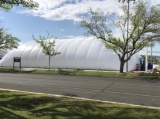 60' x 120' x 28' Arching Ceiling 7,200 sq ft Permanant Air Dome
