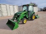 John Deere 3046R Tractor w/Frontier RC2060 Rotary Cutter