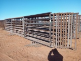 (10) Free Standing 24Ft Fence Panels (1) w/ 8Ft Gate