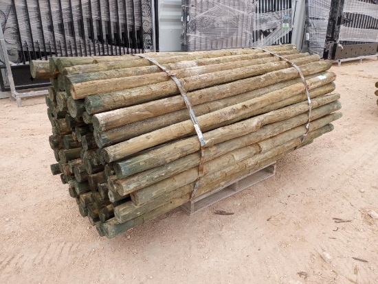 Bundle of Green River Wood Fencing Posts