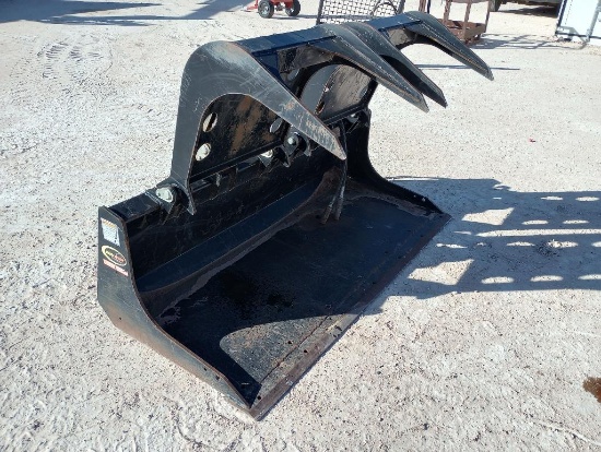 Quick Attach Double Hydraulic Cylinder Grapple Bucket