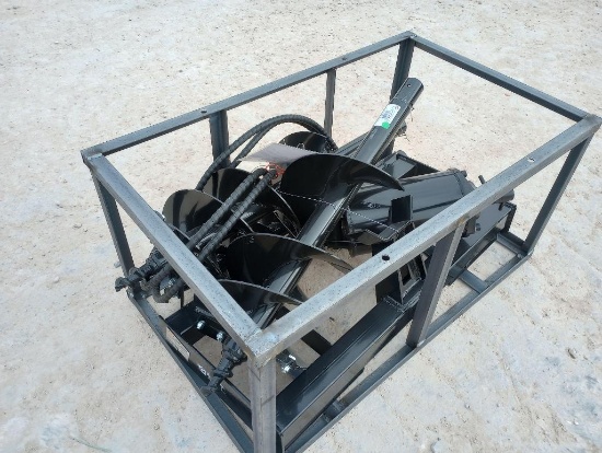 Unused Mower King Heavy Duty Skid Steer Auger