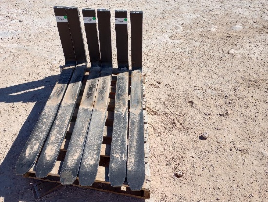 (1) Set Unused 47? Forklift Forks