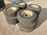 (12) Wheels w/ Foam Filled Tires 215/75 D 14